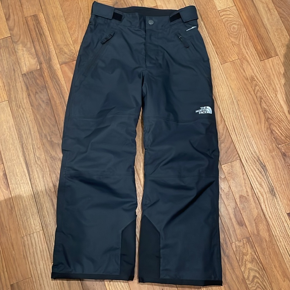 North Face black EZ Grow Snowboarding Ski Snow Pants Suit Size S 7/8